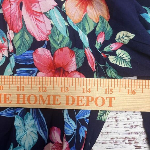 Tommy Bahama Flora Off Shoulder Dress Coverup XS Navy Belt Tropical Hawaiian NWT - Picture 16 of 16